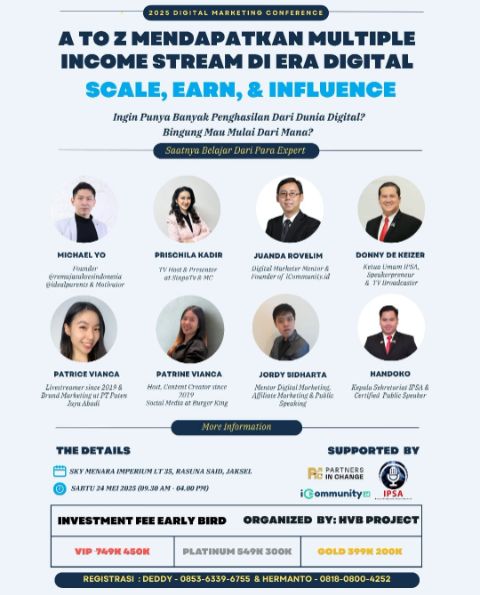[TIKET GOLD 200,000] 2025 Digital Marketing Conference-HVB Project|Ref.id