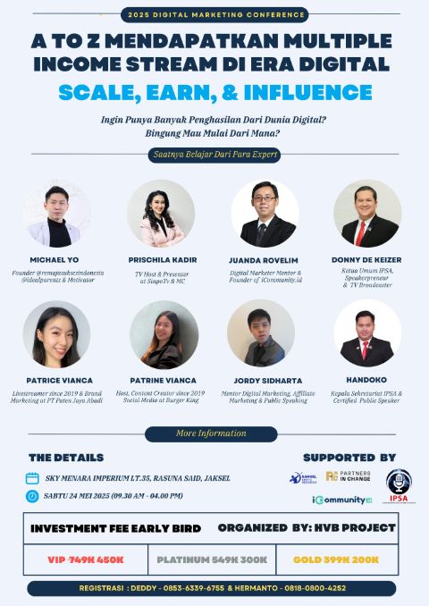 [TIKET VIP 450,000] 2025 Digital Marketing Conference-HVB Project|Ref.id